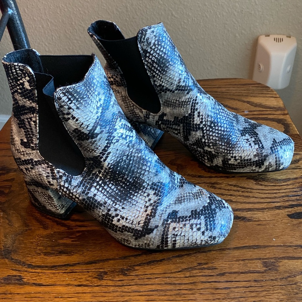 Snakeskin Booties